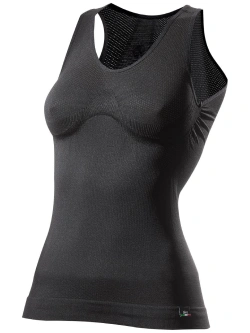 Koszulka termoaktywna bez rękawów SIXS 4-Season damska czarna