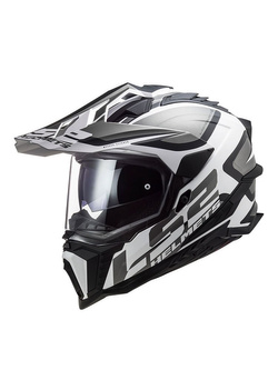 Kask integralny LS2 MX701 Explorer HPFC Alter matowy czarno-biały