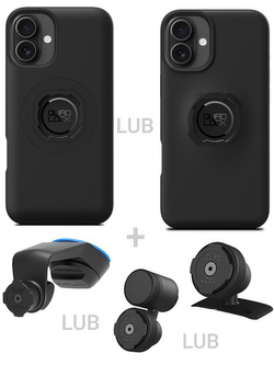 Zestaw do samochodu: etui na telefon iPhone 16 Plus + mocowanie Quad Lock