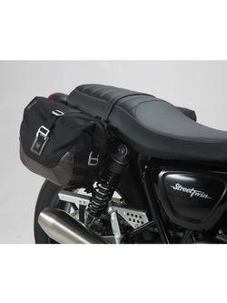 Zestaw sakw Legend Gear (2 x 9,8 L) Black Edition i stelaży SLC do Triumph Street Twin/Cup/Thruxton TFC