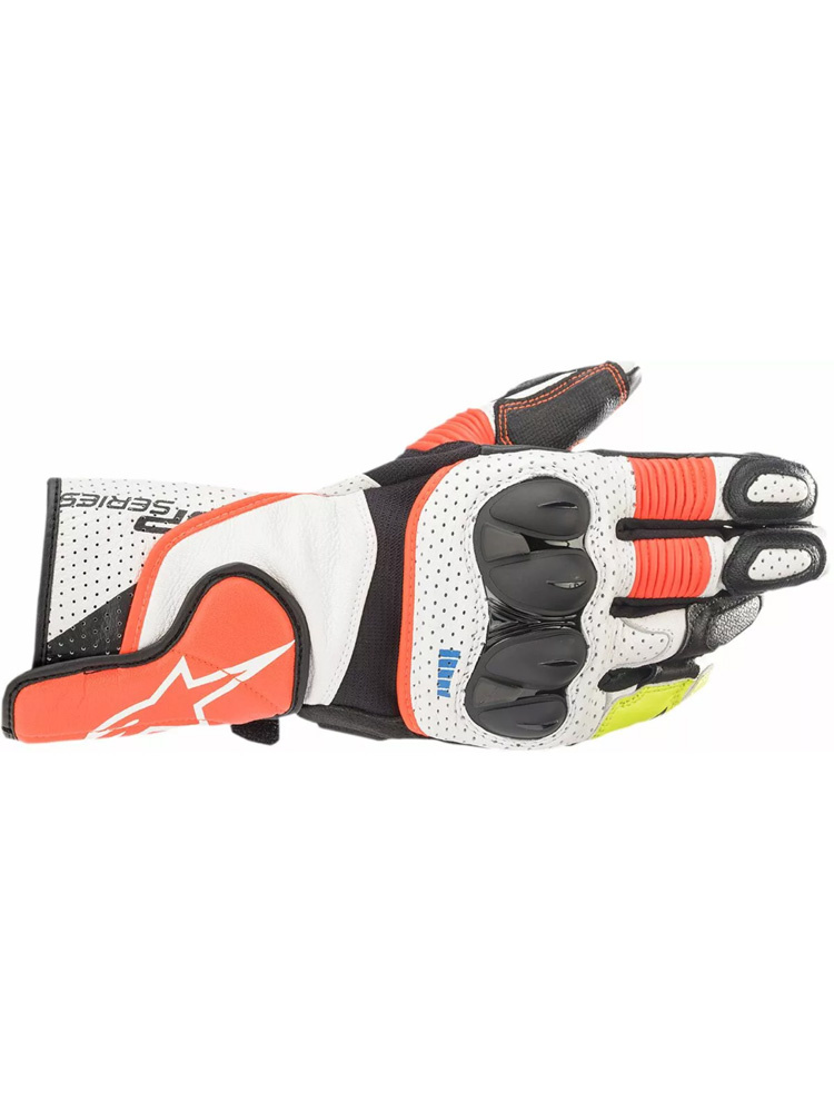 Rękawice motocyklowe Alpinestars SP-2 v3 biało-czerwono-fluo