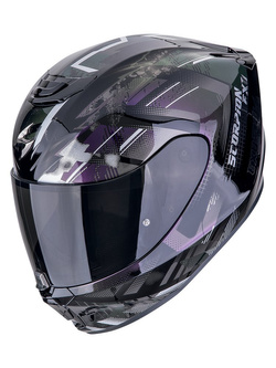 Kask integralny Scorpion Exo-391 Clutter Chameleon czarny