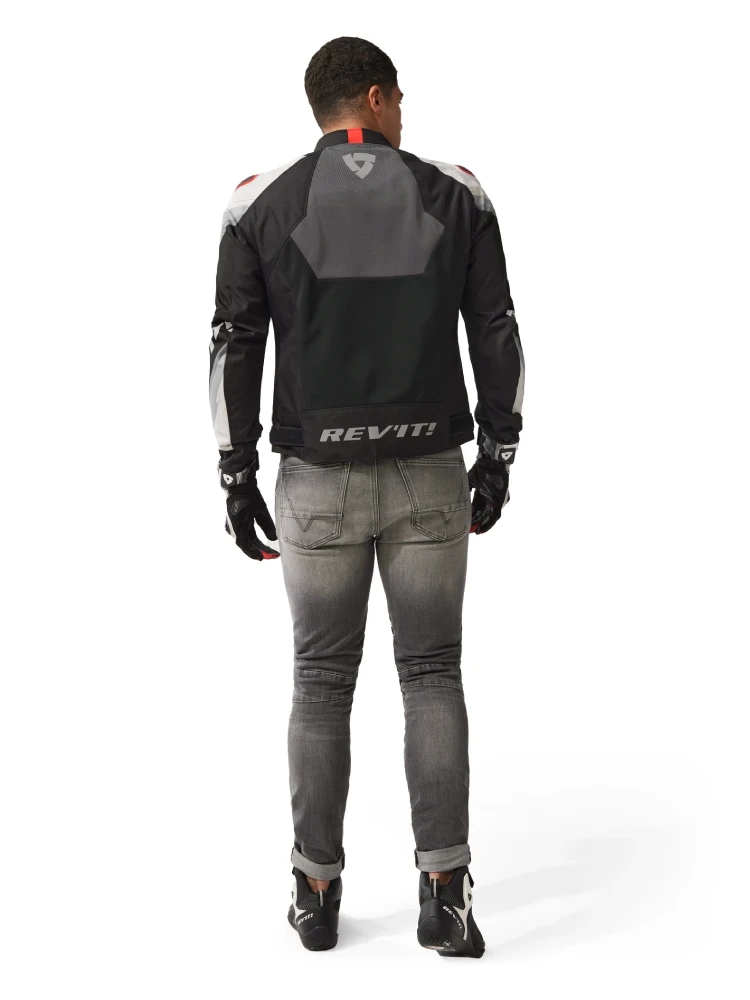 Kurtka motocyklowa tekstylna REV’IT! Quantum 3 Air szaro-czerwona