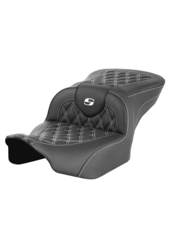 Kanapa motocyklowa dla kierowcy i pasażera Saddlemen Roadsofa LS Harley Davidson Road Glide/ Street Glide (wybrane modele) (23-) czarno-biała