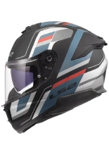 Kask integralny LS2 FF808 Stream II Vintage czarno-niebiesko-czerwony