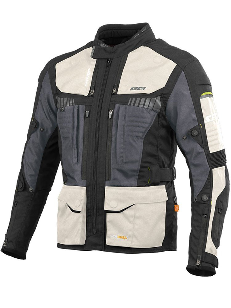 Kurtka motocyklowa tekstylna Seca X-Tour szara