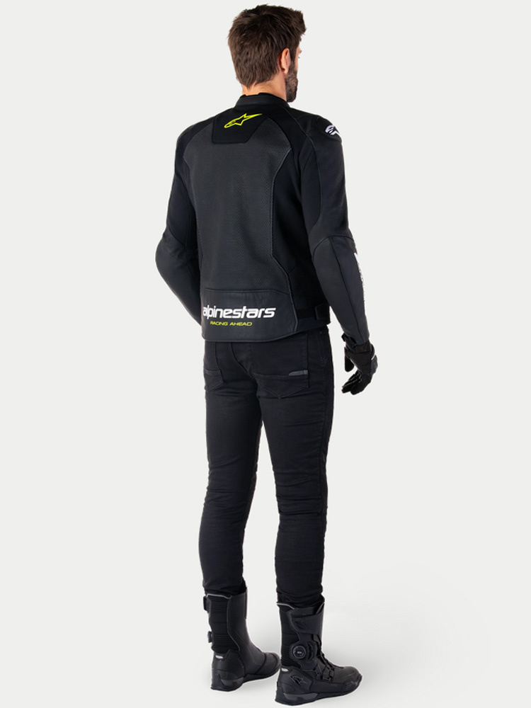 Kurtka motocyklowa skórzana Alpinestars Faster V3 Airflow czarna