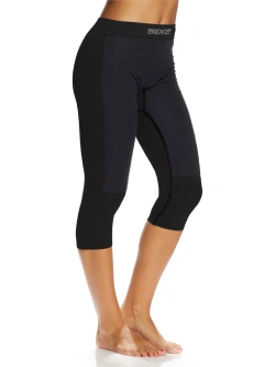 Legginsy termoaktywne SIXS PNX WB Merinos WindShell unisex czarne