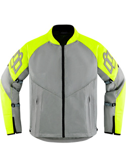 Kurtka motocyklowa tekstylna Icon Mesh AF szary-fluo