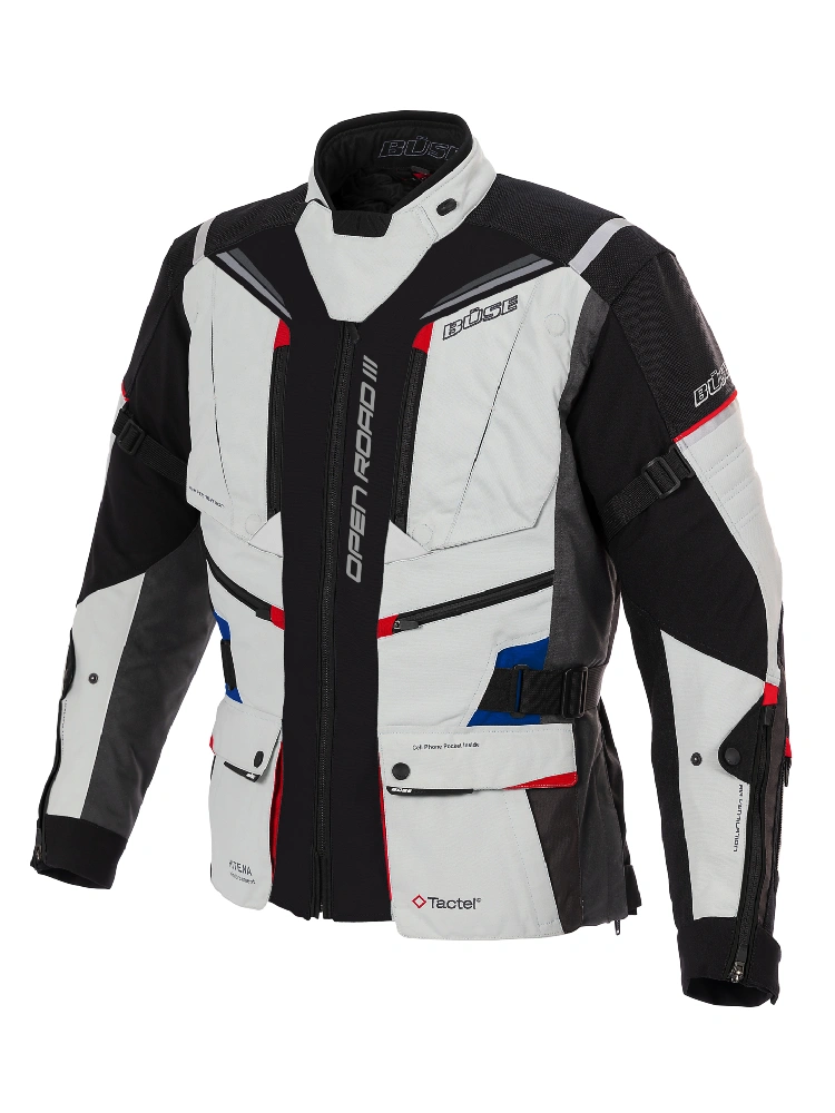 Kurtka motocyklowa damska tekstylna Buse Open Road III szaro-czarna
