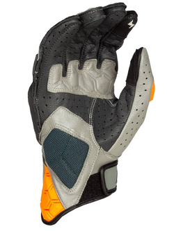 Rękawice motocyklowe Klim Badlands Aero Pro Short szaro-pomarańczowo-niebieskie