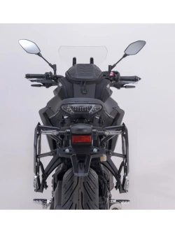 Zestaw: kufry boczne + kufer centralny TRAX ADV + stelaże SW-Motech Yamaha Tracer 7 (RM30, RM31) (21-) srebrne [poj.: 2 x 45l + 38l]