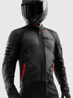 Kurtka motocyklowa tekstylna Rebelhorn Scandal 3 szaro-czarno-czerwona