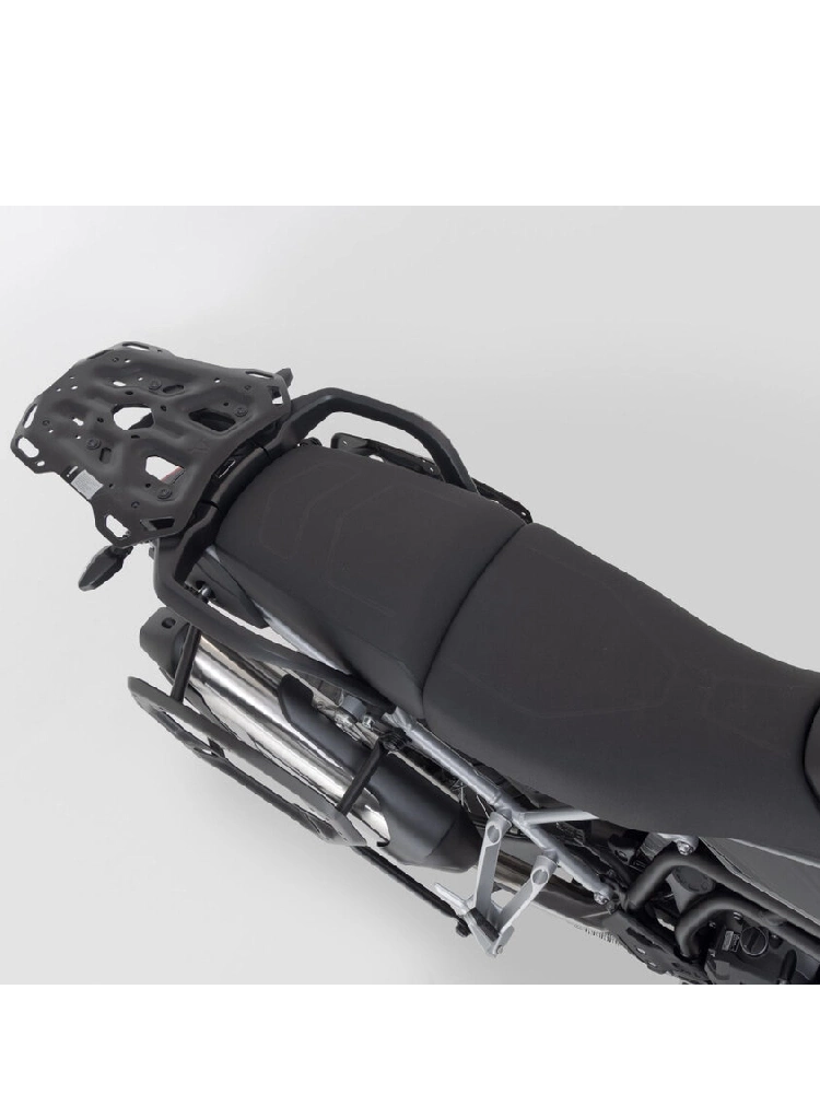 Zestaw: kufry boczne 45/37L + kufer centralny 38L TRAX ADV+ stelaże SW-Motech Triumph Tiger 900 GT/ Pro, Rally Pro (23-) srebrne