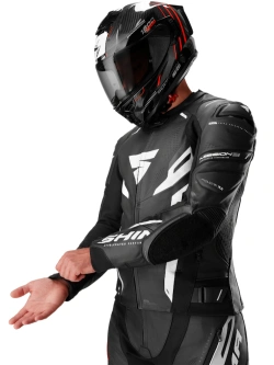 Kurtka motocyklowa skórzana Shima Mission ST G2 czarno-biała