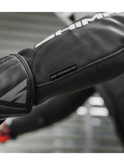 Kurtka motocyklowa skórzana Shima Chase czarno-czerwona