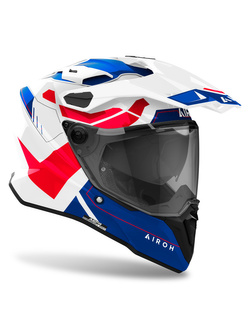 Kask integralny Airoh Commander II Reveal biało-niebiesko-czerwony