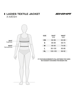 Kurtka motocyklowa damska tekstylna Shima X-Mesh 2.0 czarno-czerwona