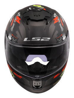 Kask integralny LS2 FF808 Stream II Angry Monkey czarno-czerwony matowy
