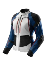 Kurtka motocyklowa damska tekstylna Rebelhorn Hardy 3.0 niebiesko-szaro-czerwona