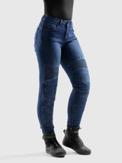 Jeansy motocyklowe damskie Rebelhorn Agness 2 Mono niebieskie