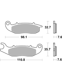 Klocki hamulcowe Brembo CC Aprilia/ Honda/ Piaggio (wybrane modele) [na przód, kpl. na 1 tarczę]