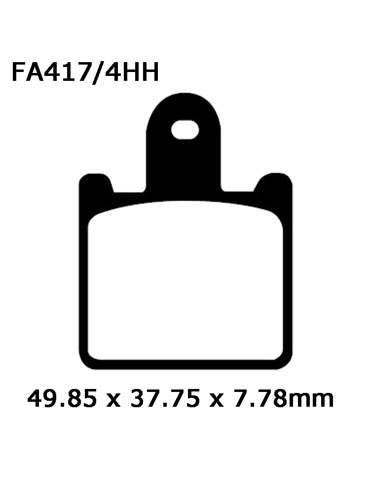 Klocki hamulcowe EBC EPFA417/4HH 49.85 x 37.75 x 7.78mm NA PRZÓD