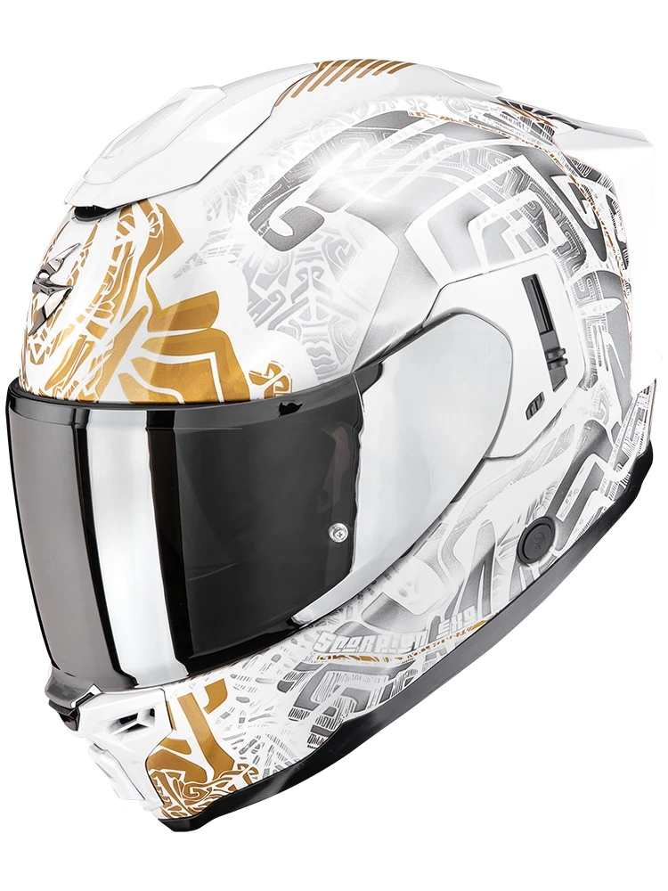 Kask integralny Scorpion EXO-1500 AIR Apus biało-szaro-złoty