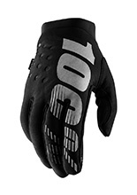 Rękawice cross 100% Brisker czarne