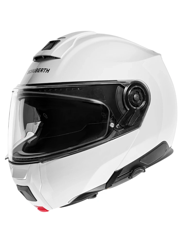 Zestaw: kask szczękowy Schuberth C5 ANC biały połysk + dedykowany interkom motocyklowy