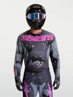 Bluza cross Alpinestars MX Racer Lone szaro-fioletowa