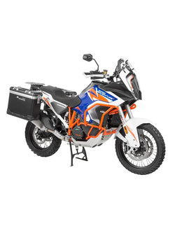 Zestaw: kufry boczne czarne "And-Black" Zega Pro + stelaże srebrne Touratech KTM Super Adventure 1290 S/R (21-24) [poj.: 31+38l]