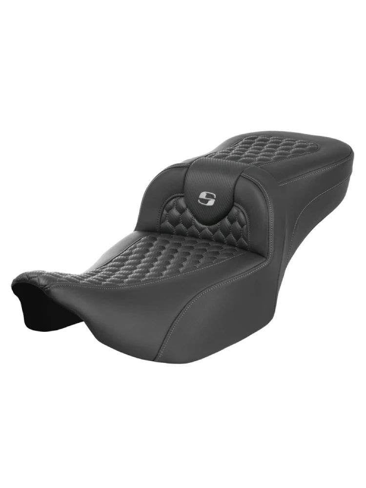 Kanapa motocyklowa dla kierowcy i pasażera Saddlemen Roadsofa HC Extended Reach Harley Davidson Road Glide/ Street Glide (wybrane modele) (23-) czarno-srebrna