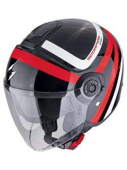 Kask otwarty Scorpion Exo-City II Riva czarno-czerwony