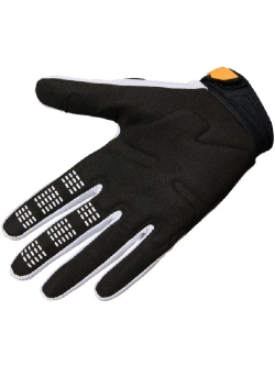 Rękawice cross dziecięce Fox 180 Noble czarno-biało-pomarańczowe