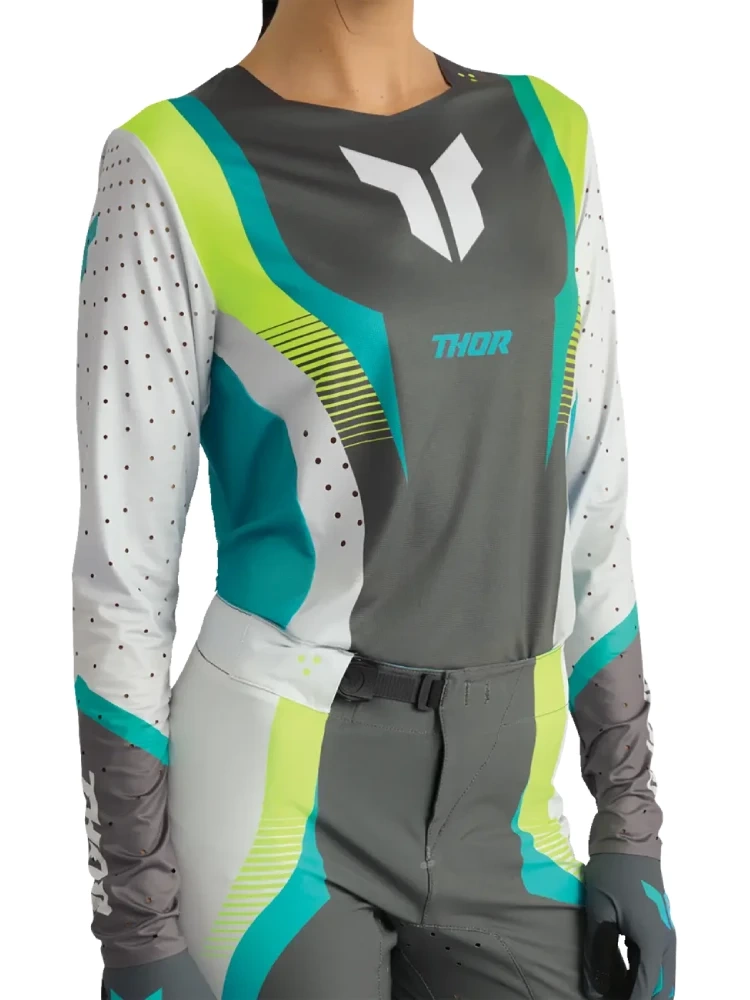 Bluza enduro damska Thor Sportmode Velocity szaro-zielona