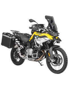 Zestaw: kufry boczne z anodowanego aluminium czarne "And-Black" Zega Evo + stelaże czarne Touratech BMW F850GS/ Adventure/ F750GS/ F900GS Adventure/ F800GS (24-) (31+38L)