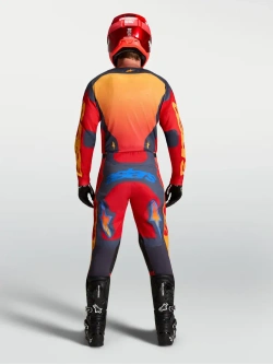 Spodnie cross Alpinestars MX Racer Hunt czerwono-szare