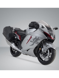 Zestaw: kufry boczne + stelaże PRO ABS Aero System Sw-Motech do Suzuki GSX 1300 R Hayabusa WEJ0 (20-) [pojemność: 2 x 25 L]