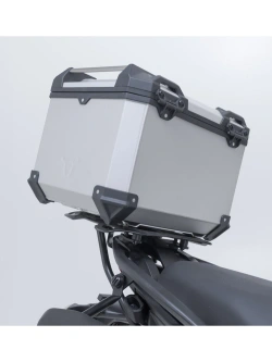 Zestaw: kufer centralny srebrny TRAX ADV + stelaż Adventure-rack SW-Motech Ducati Multistrada V2/ S (12,13,14) (24-) [poj.: 38l]