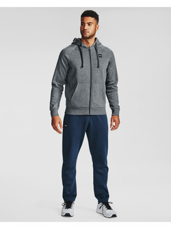 Bluza męska rozpinana UNDER ARMOUR Rival Fleece FZ Hoodie ciemnoszara