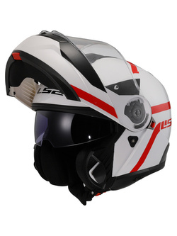 Kask szczękowy LS2 FF908 Strobe II Autox biało-czerwony