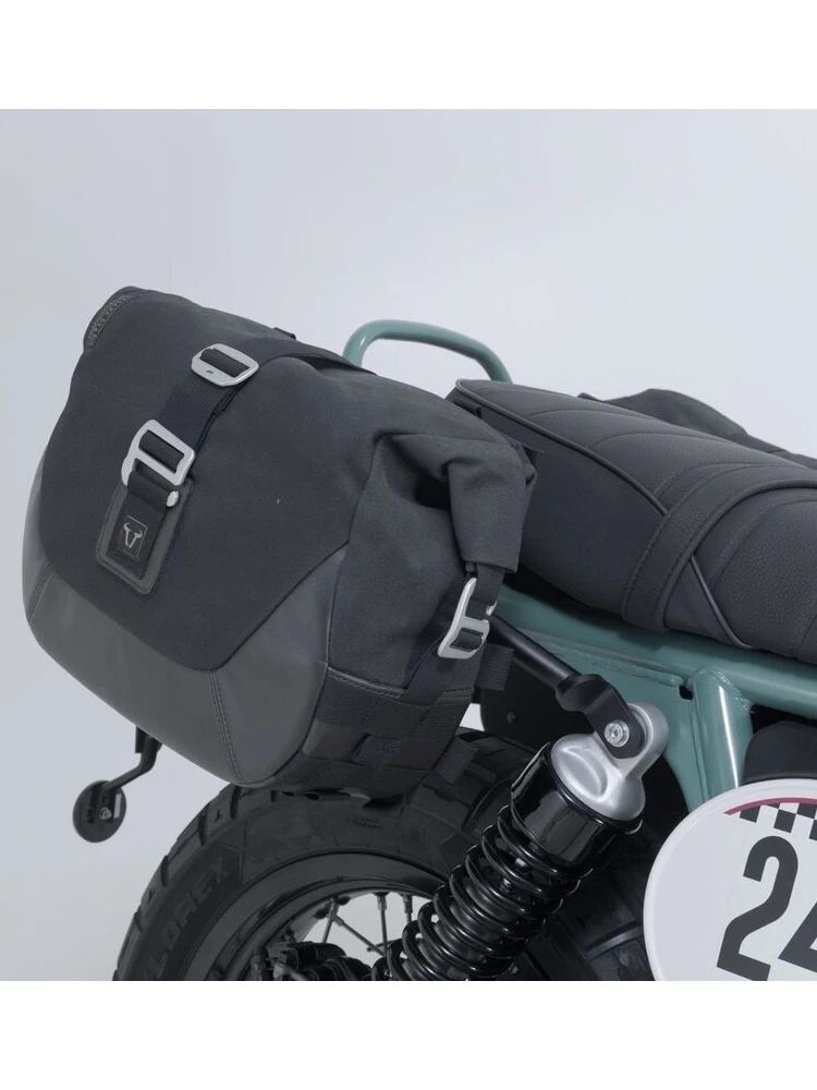 Zestaw sakw bocznych SW-Motech Legend Gear LC2/LC1 ze stelażami Royal Enfield Interceptor Bear 650 (25-) brązowo-czarne