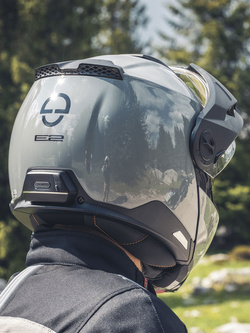 Zestaw: Kask szczękowy Schuberth E2 szary + dedykowany interkom motocyklowy