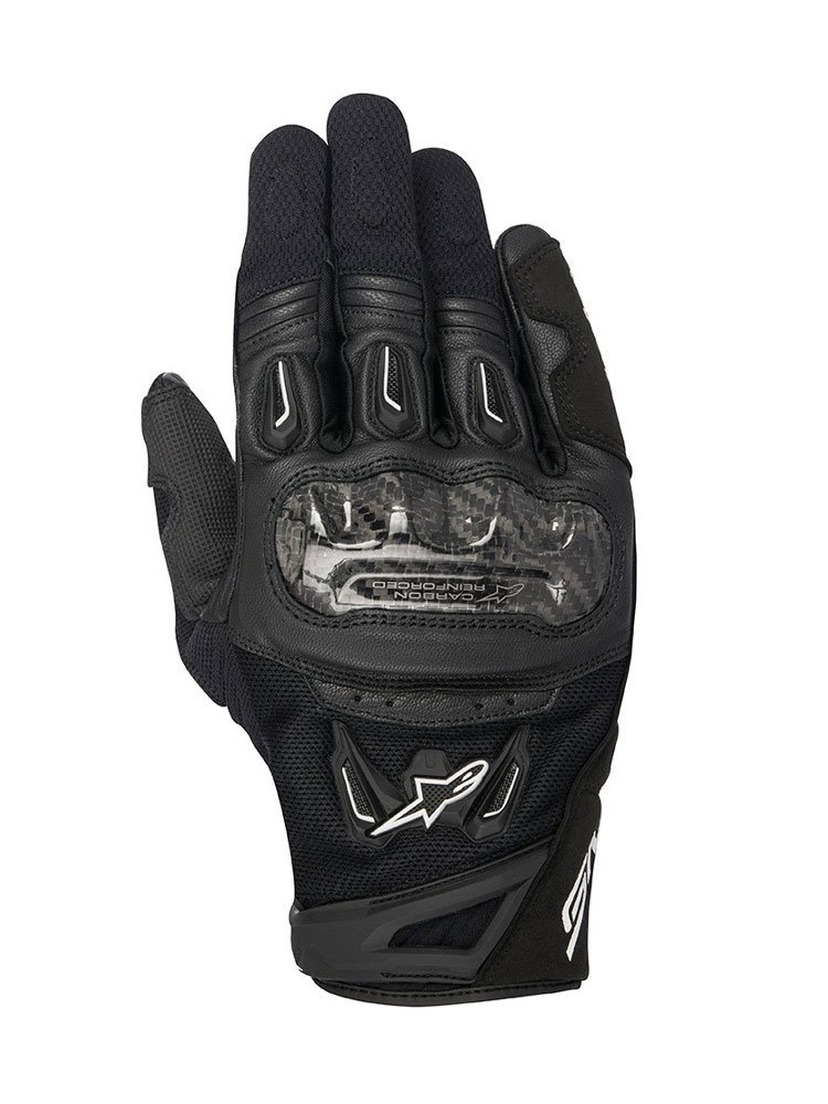 Rękawice motocyklowe sportowe Alpienstars SMX-2 Air Carbon V2 czarne