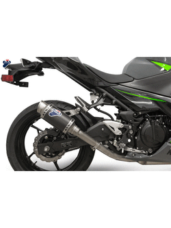 Tłumik Slip-On Termignoni GP Classic stal nierdzewna, włókno węglowe + rura łącząca do Kawasaki Ninja Z400 (18-20)