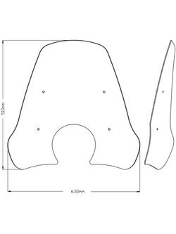 Szyba motocyklowa turystyczna PUIG Vespa (wybrane modele) przezroczysta