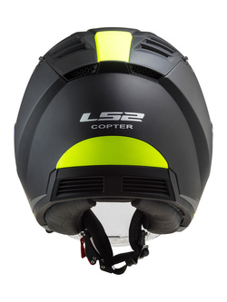 Kask otwarty LS2 OF600 Copter II Urbane czarno-szaro-żółty matowy