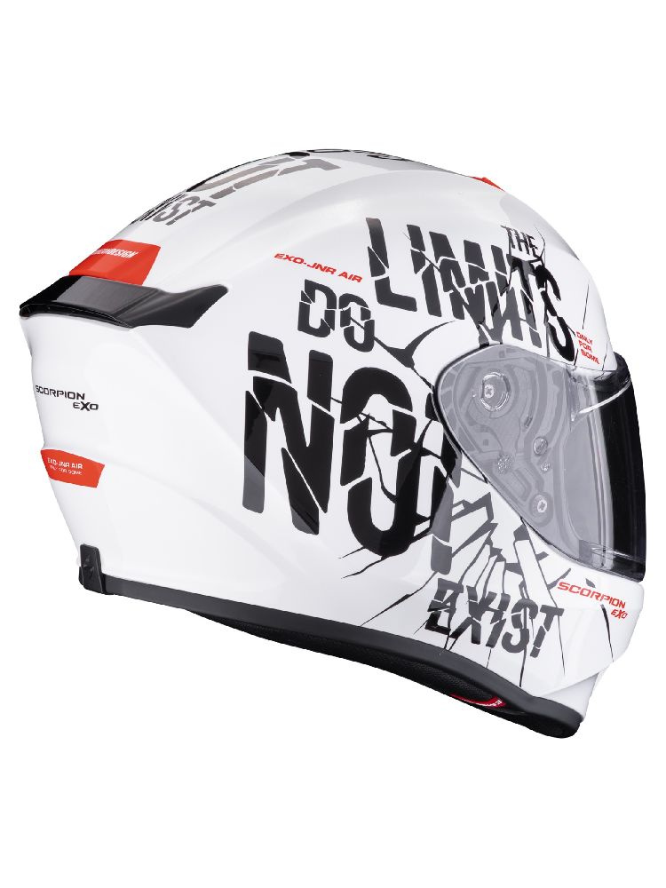 Kask integralny dziecięcy Scorpion EXO-JNR Air Boum biało-czarny