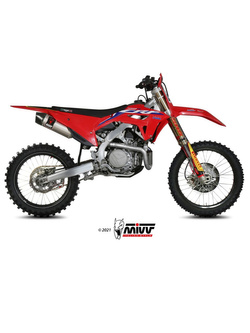 Tłumik motocyklowy Slip-On Line (Oval) MIVV do Honda CRF 450 R (21-) srebrny